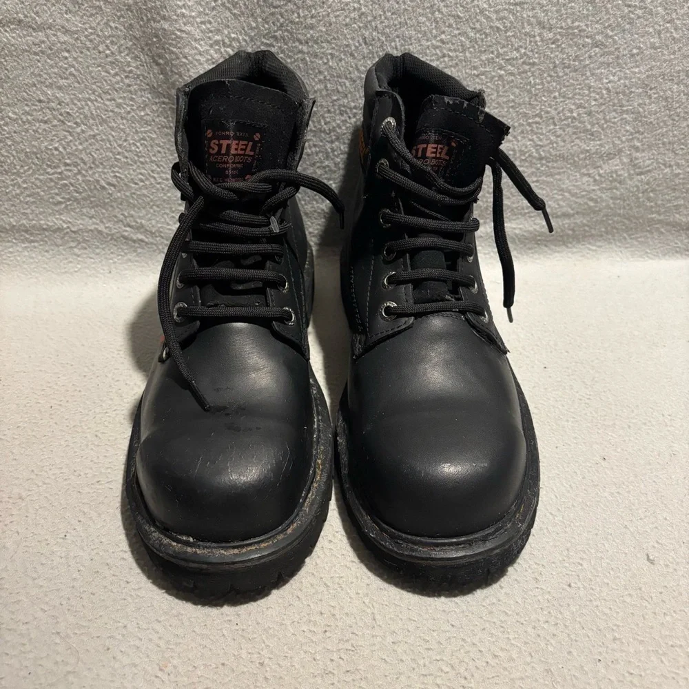 Steel Acero boots black made in Mexico size 28